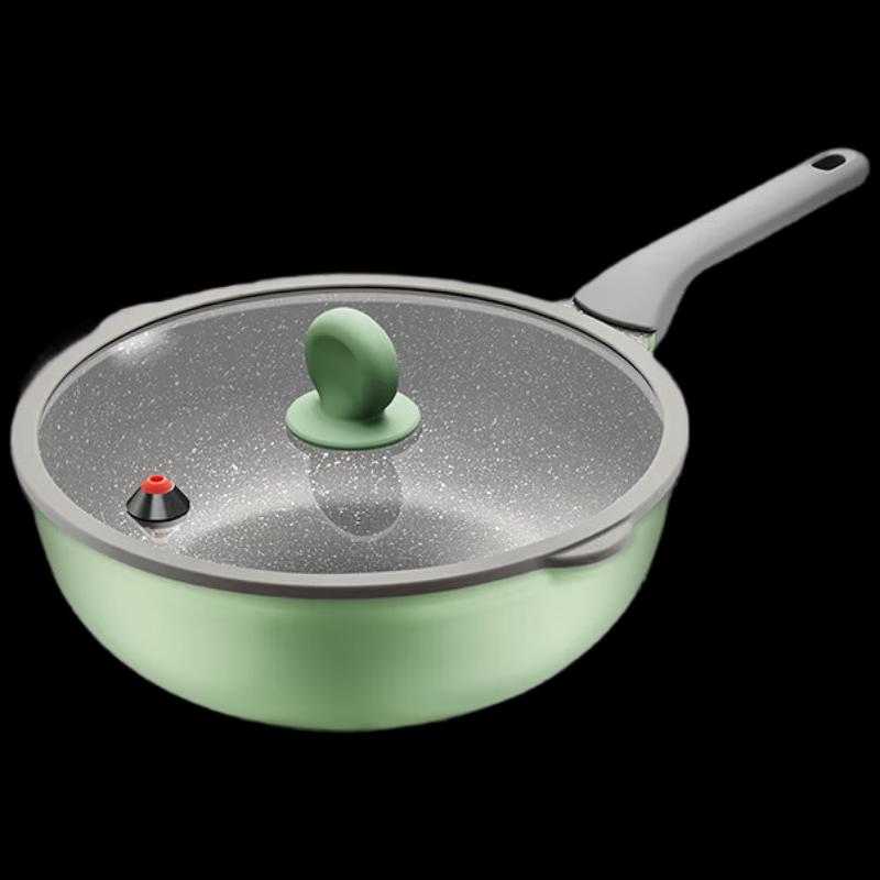 Chu Da Huang 32cm Bamboo Green Stone Ultra-Light Wok