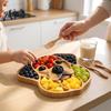 Solid Wood Food Display Wooden Christmas Tree Charcuterie Platter, Animal Shape Serving Tray with Turtle Cat Dog, Fruit Nut Platter Divided