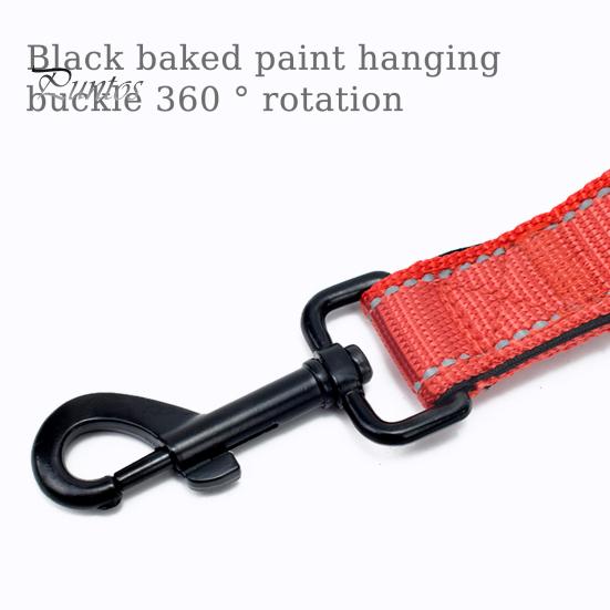 Neoprene Handle Dog Leash 12 Inches Short Heavy Duty Traffic Leashes with Carabiner Clip Inch Long Reflective Nylon Lead Padded for Large Medium Dogs