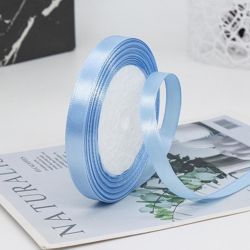 Factory Wholesale 1.5 Inches Single Sided Pastel Satin Ribbon Decorative Polyester Fabric Solid Logo Hair Gift Decoration