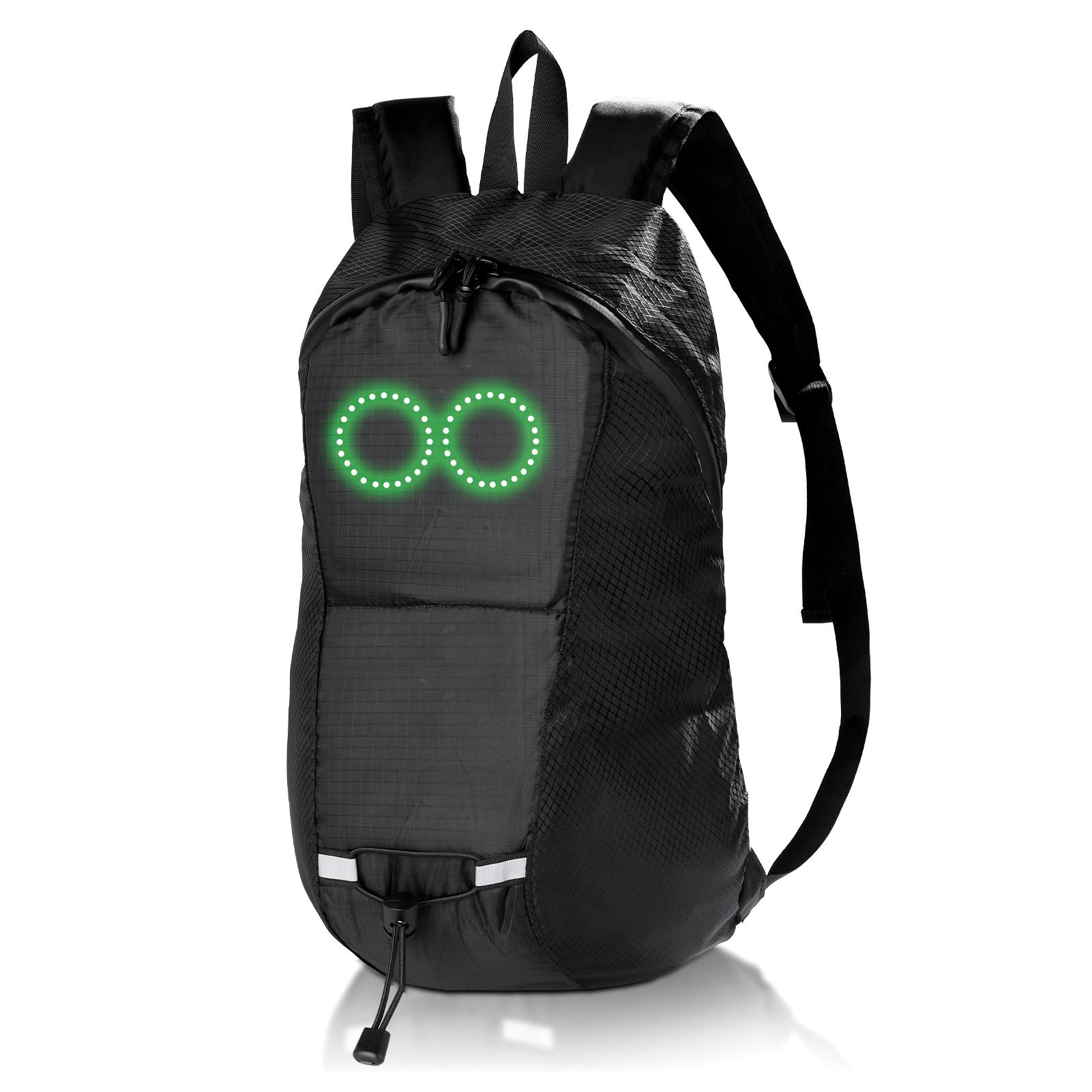 

Цветной светодиодный рюкзак, рюкзак для езды, рюкзак для активного отдыха, для велоспорта, для мужчин и женщин, легкий рюкзак 15 л, черный Black чёрный