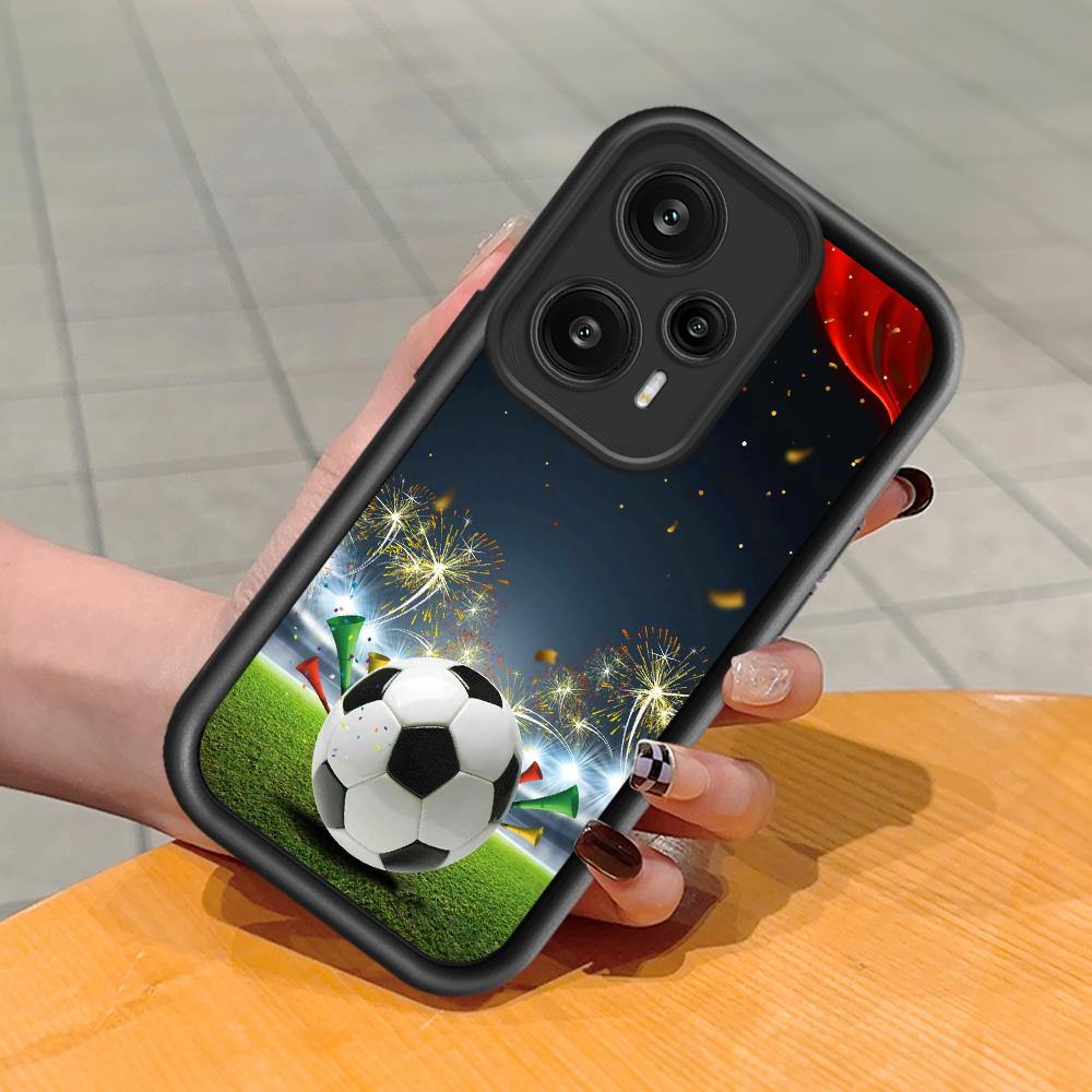 Soft Silicone Square Ladder Printing Pattern Phone Casing Full Cover Camera Shockproof Protection Rubber Case for Xiaomi Redmi