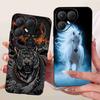 For Tecno Pova 7 Ultra 5G LJ9 Case Cartoon Cat Tiger Silicone TPU Black Cover For Tecno Pova 7Ultra 5G 6.67" Phone Cases Fundas