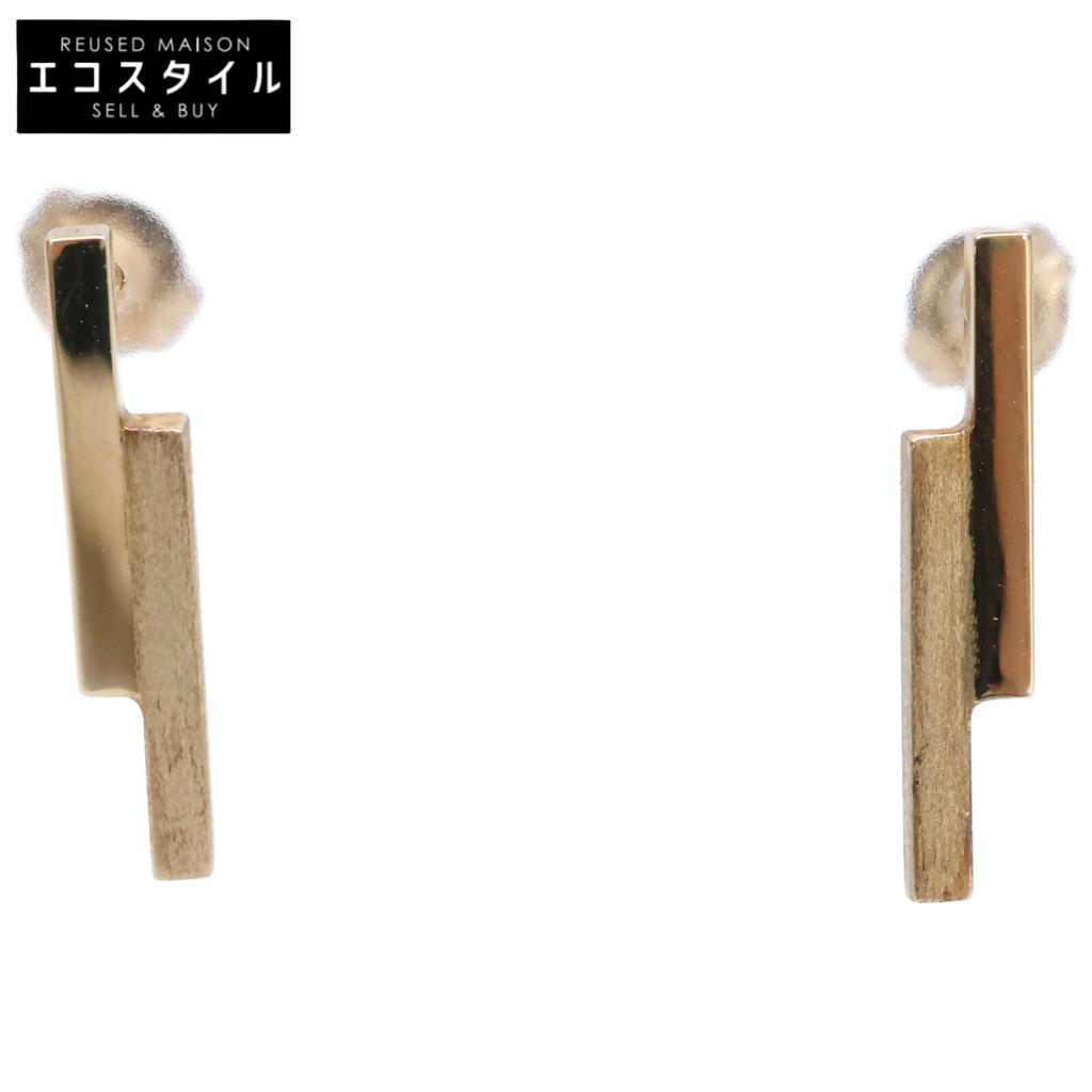 susui [Excellent condition] K10-HP02 K10 geometric higaki pierce earring Yellow GoldUsed