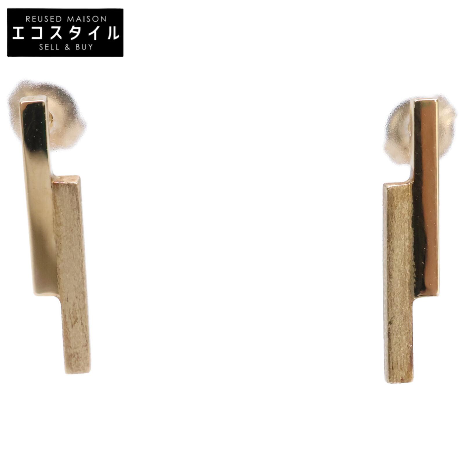 

susui [Excellent condition] K10-HP02 K10 geometric higaki pierce earring Yellow GoldUsed