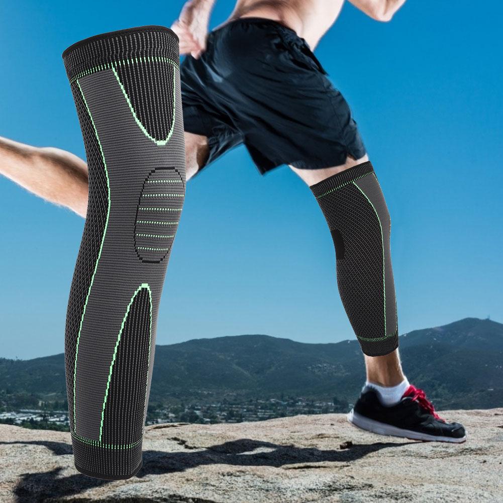 Compression Kneepad Lengthened Sport Leg Protector Sleeve Breathable High Elastic for Outdoor