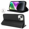 Stand Case for iPhone 14/13 Litchi Texture Leather Flip Phone Cover with Strap/Wallet