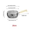 Stainless Steel Soup Pot Snow Pot Flat Bottom Non-Stick Wok Solid Wood Handle With Hook Stew Pot Milk Pot Kitchen Cookware