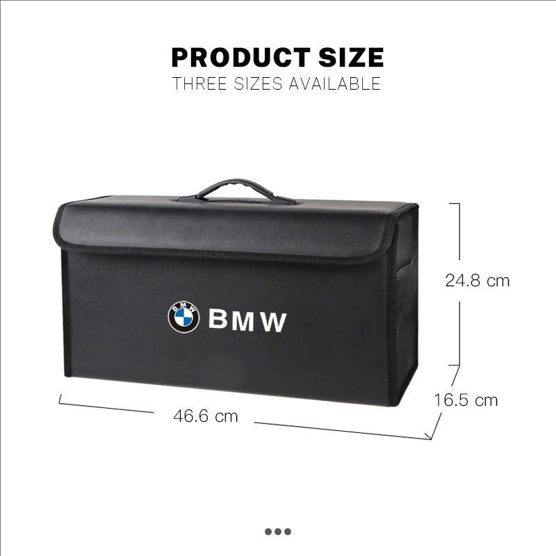 Autokobercový úložný box do kufru Kožené pouzdro na nářadí Taška s vysokou kapacitou proti poškrábání Pro BMW M X1 X2 X3 X4 X5 X6 X7 G20 G30 Samolepka