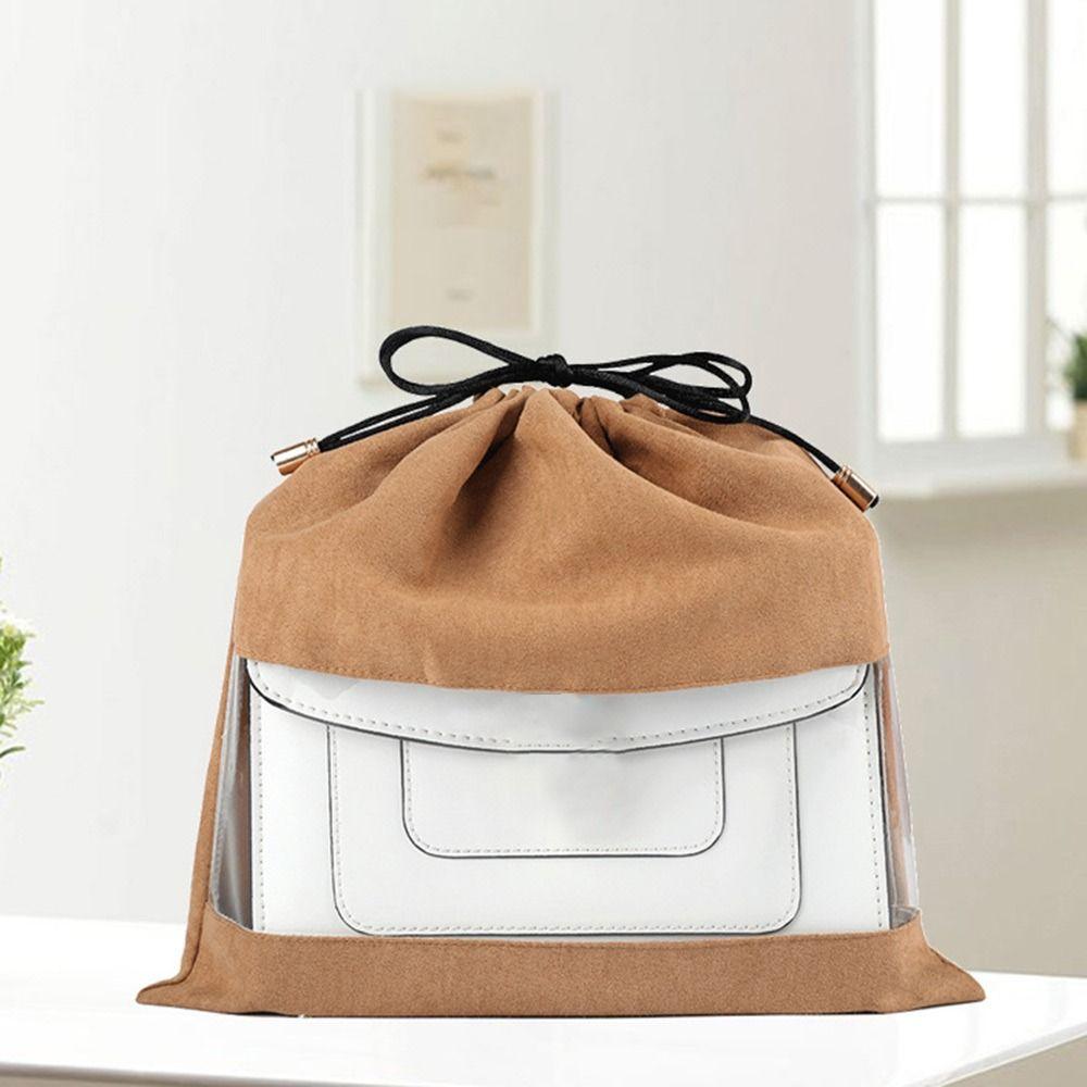 Visualisierungsfenster Handtasche Staubdichte Tasche Große Kapazität Ledertasche Aufbewahrungstasche