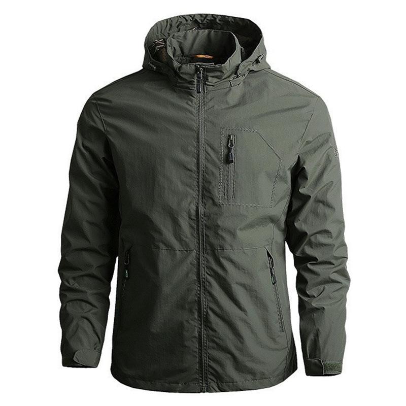 Men's Lightweight Waterproof Hiking Jacket - Spring/Autumn Casual Outerwear