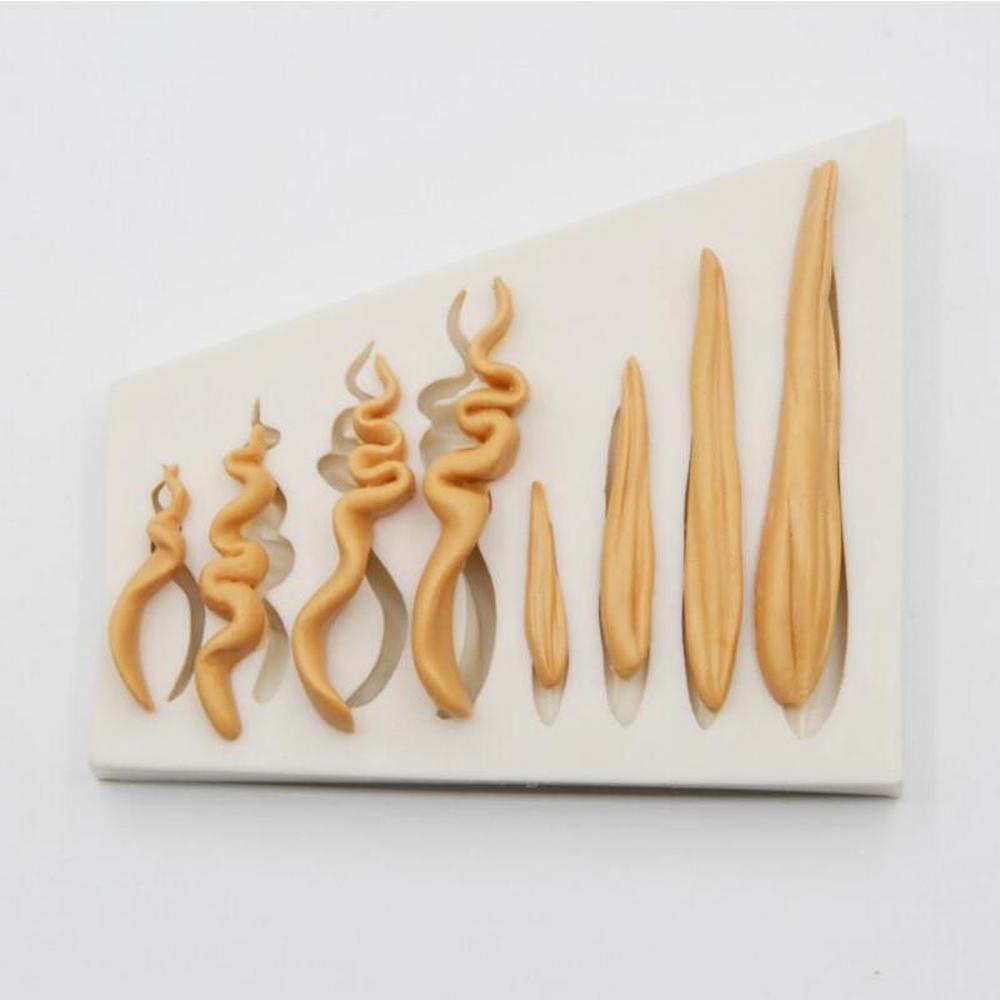 Silicone Mold Hair Shaped Fondant Cake Mold Chocolate Fudge Utensils Kitchen Baking Mold