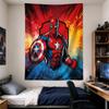 Wall Tapestry, Spider-Man Captain America Shield Mashup for Men Women Living Room Wall Art