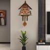 Wooden Cuckoo Clock Multi-Colored Decor,Modern House-Shaped Wall Clock for Home & Office - Battery Powered,Auto-Chime 7:00-21:00