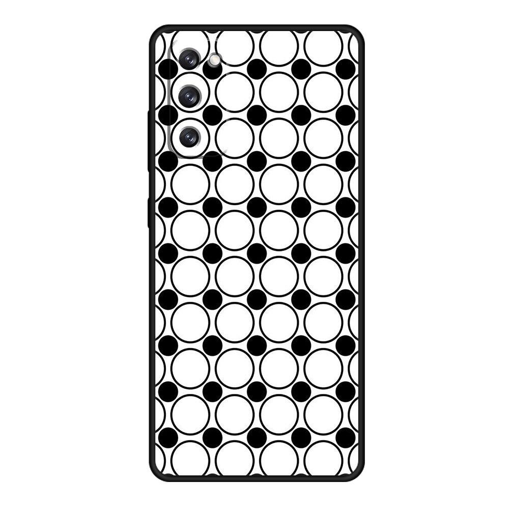 For Samsung Galaxy S10e S22 Ultra 5G S8 S21 Plus S10 S7 S9 S20 FE 2022 Phone Case Black and White Polka Dot Silicone Fundas