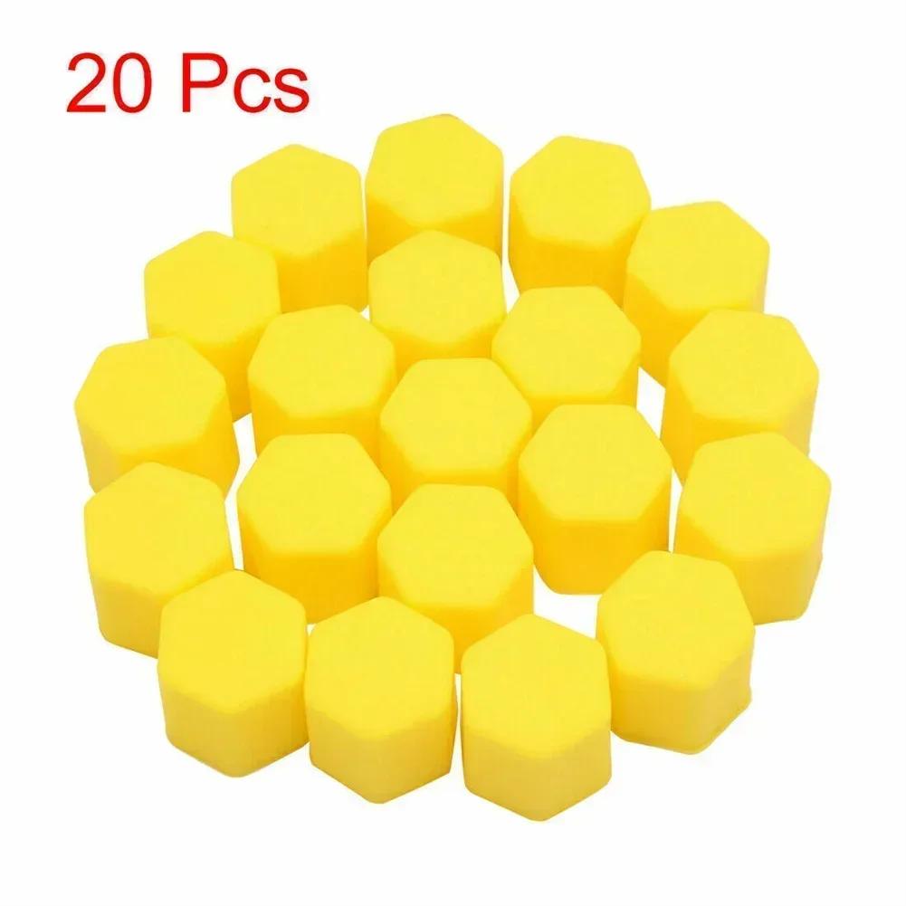 

Silicone Car Wheel Nut Lug Dust Cover Cap Protector Hub Screw Rim 19mm Style Set Of 20 Compatible With All Vehicles жёлтый