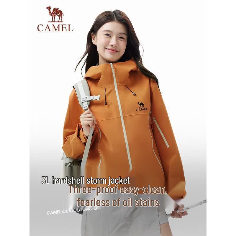 CAMEL Unisex All-Weather Hardshell Hiking Jacket