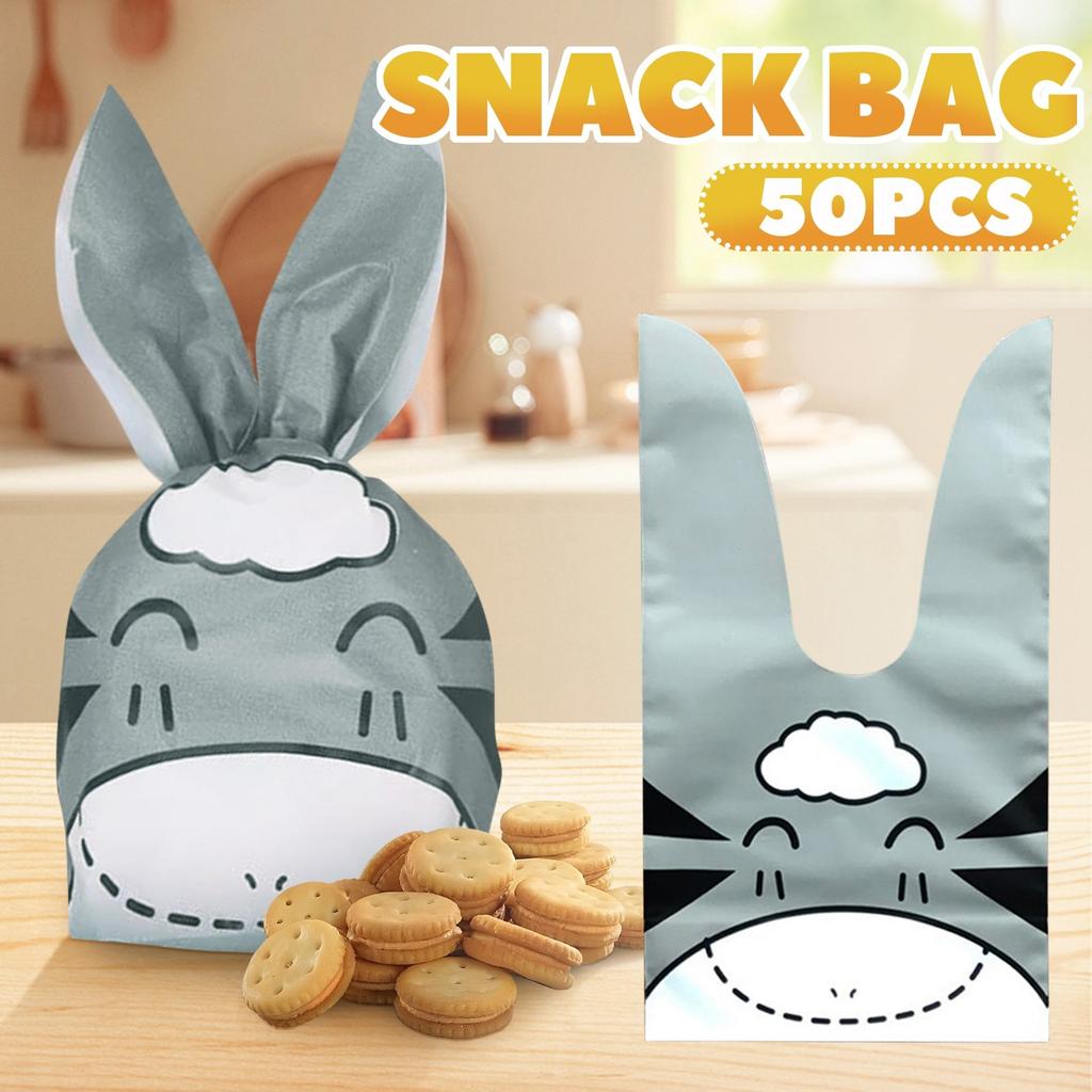 Packaging Bag Cartoon Cute Cookie Bag Snack Bag Packaging Bag 50pcs