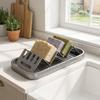 Porte-savon de salle de bain étanche Auto-vidant Support de rangement de cuisine Porte-savon en forme de W Restaurant