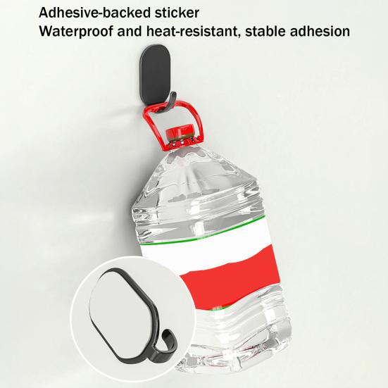 5PCS Wall Hooks Self-Adhesive Waterproof Hooks Strong Load-Bearing Rust-Resistant Hook for Bathroom Kitchen