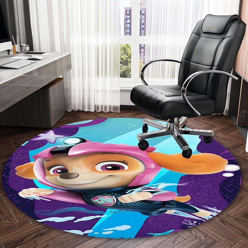 1pc Paw16 Carpet, Round Rug, Comfortable, Suitable for Entryways, Living Rooms, Office, And Bedrooms, Christmas Decoration