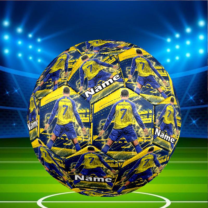 Custom Name Personalized Cristiano Ronaldo-A Print Size 5 Soccer Ball Training & Match Football, for Team, Kicking, Gift for Football Enthusiasts