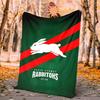 South Sydney Rabbitohs Flannel Blanket Soft Warm All-Season Throw, Design for Camping, Car Travel, Hiking Sofa, Bed, Office Perfect Gift for Parties