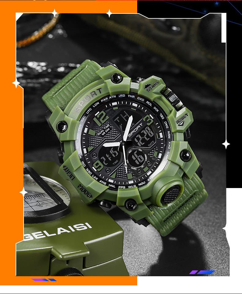 Watch Male Teenager Student Junior High School Trend Multifunctional Sports High Value Children'S Electronic Quartz Watch Men