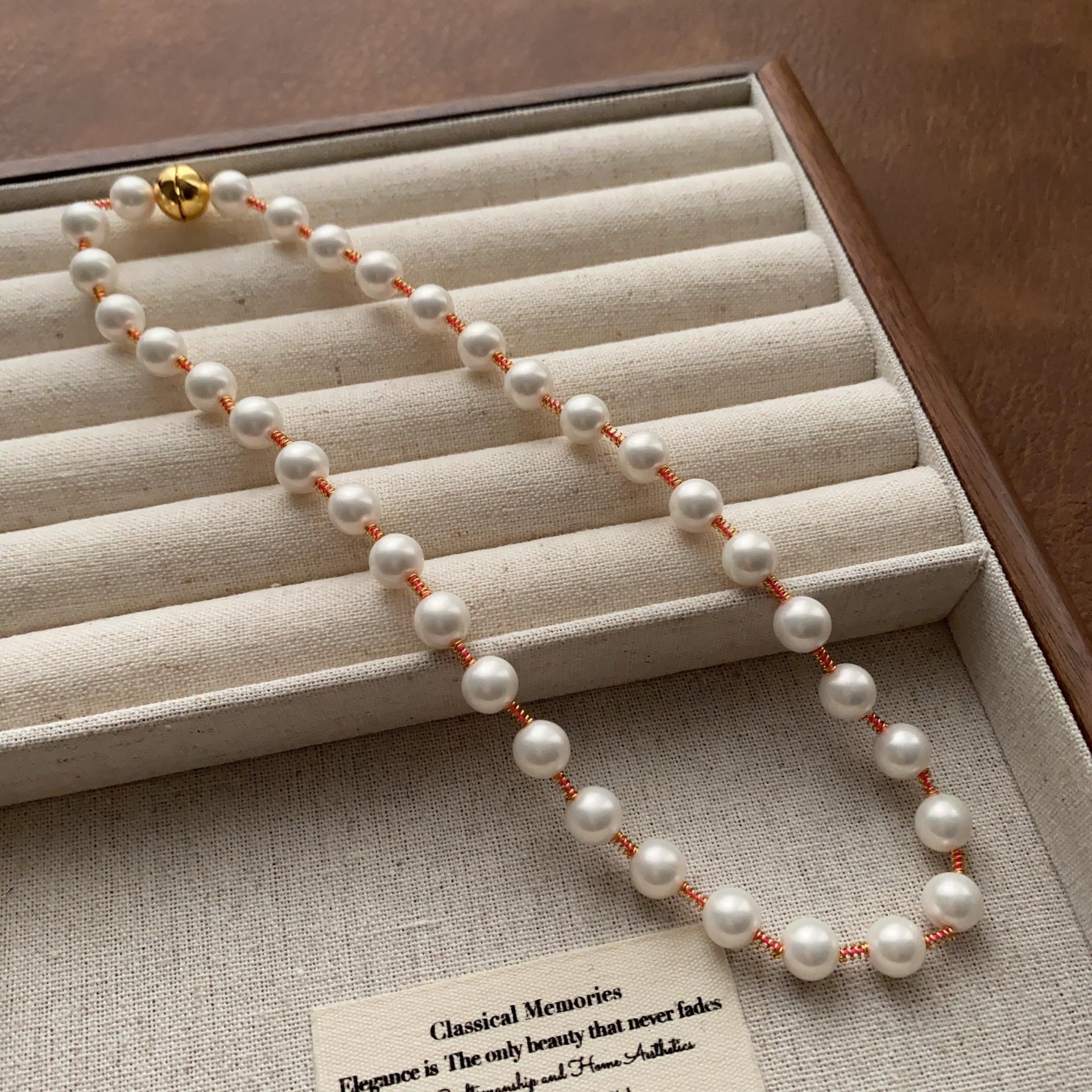 Baroque fashion exquisite necklace light luxury atmosphere noble diamond pearl necklace gorgeous exquisite elegant necklace