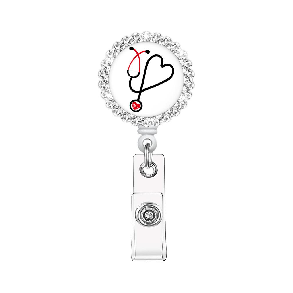 Retractable Badge Holder Stylish Id Holder Clip Badge Reel Retractable Resin Badge Reel For Workplace Security Id Access