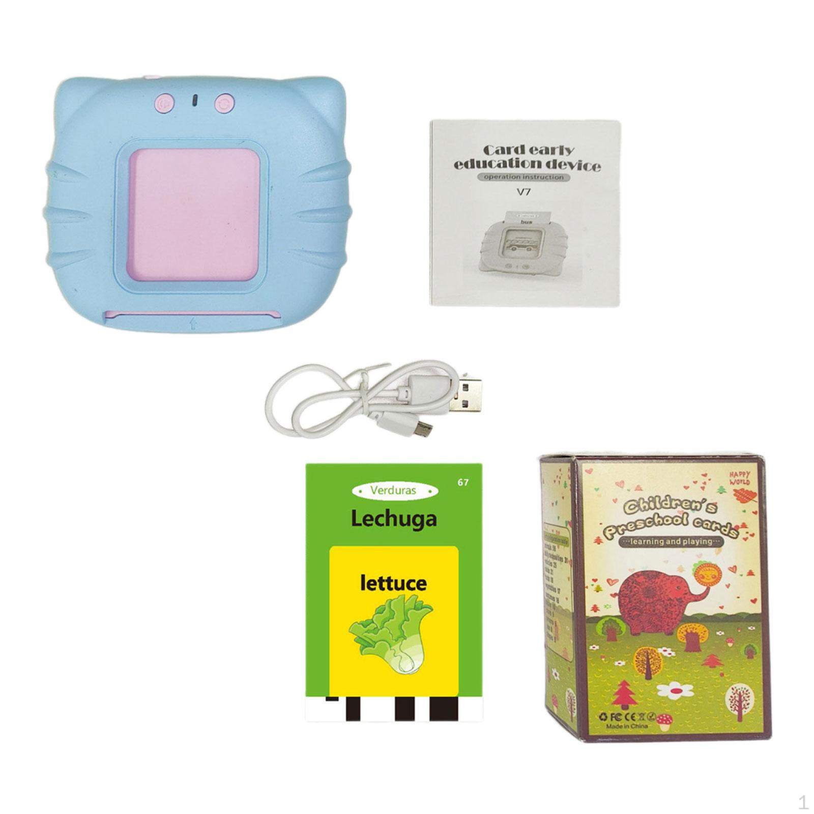 Learn English Words Toys, Audible Interactive Toys Learning Machine for Preschool синий