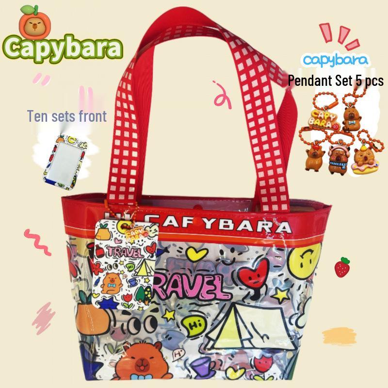 

High-Value Cartoon Bear Souvenir Handbag - Waterproof, Cute, and Spacious Shopping Bag Handbag Only
