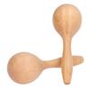 2pcs Maracas Hand Percussion Clear Sound Glossy Appearance 14x5x5cm Beech Wood Material Maracas Instrument for Parties