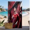 Cristiano Ronaldo Print Strandhåndklæde Hurtigtørrende Superabsorberende Blødt Badehåndklæde til Svømning Strand Rejse Fan Souvenir Gave