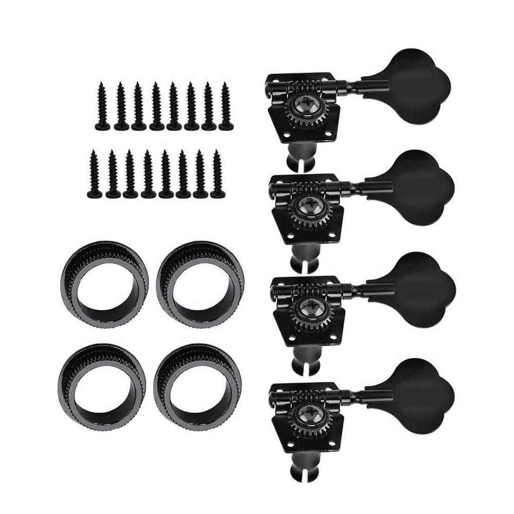 2L2R/4L/4R/1L3R/3L1R Open Gear Bass 4 String Tuners Tuning Pegs Keys Machine Heads For Bass Guitar Chrome Gold Black