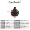 2-in-1 Wood Air Humidifier & Aroma Diffuser - 300ml USB Essential Oil Diffuser for Home, Office, Yoga Studio - Aromatherapy Mach