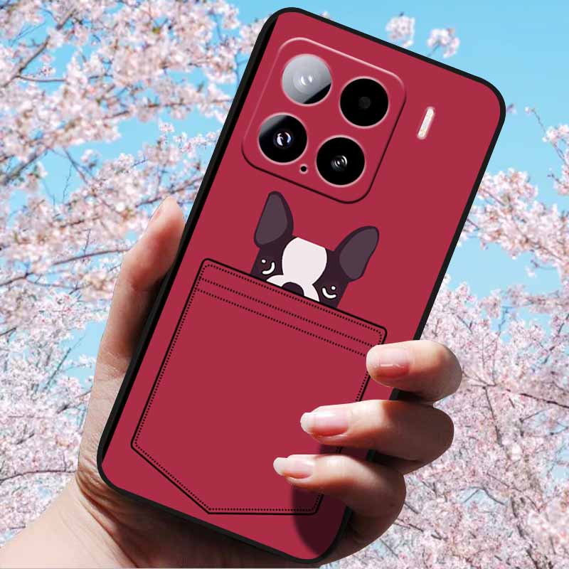 For Xiaomi 15 Pro 5G 6.73"Cases 3D Relief Soft Silicone Cover Retro Embossed for Xiaomi 15 5G Phone Mi 15pro 15 3D Soft TPU Case
