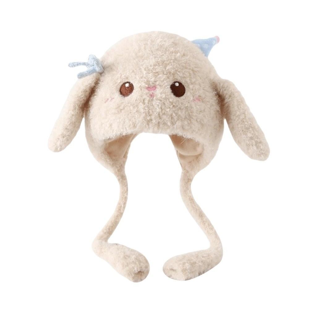 Windproof Toddler Earflap Hat Thermal Cartoon Fluffy Caps Plush Kids Beanie Cold Outdoor
