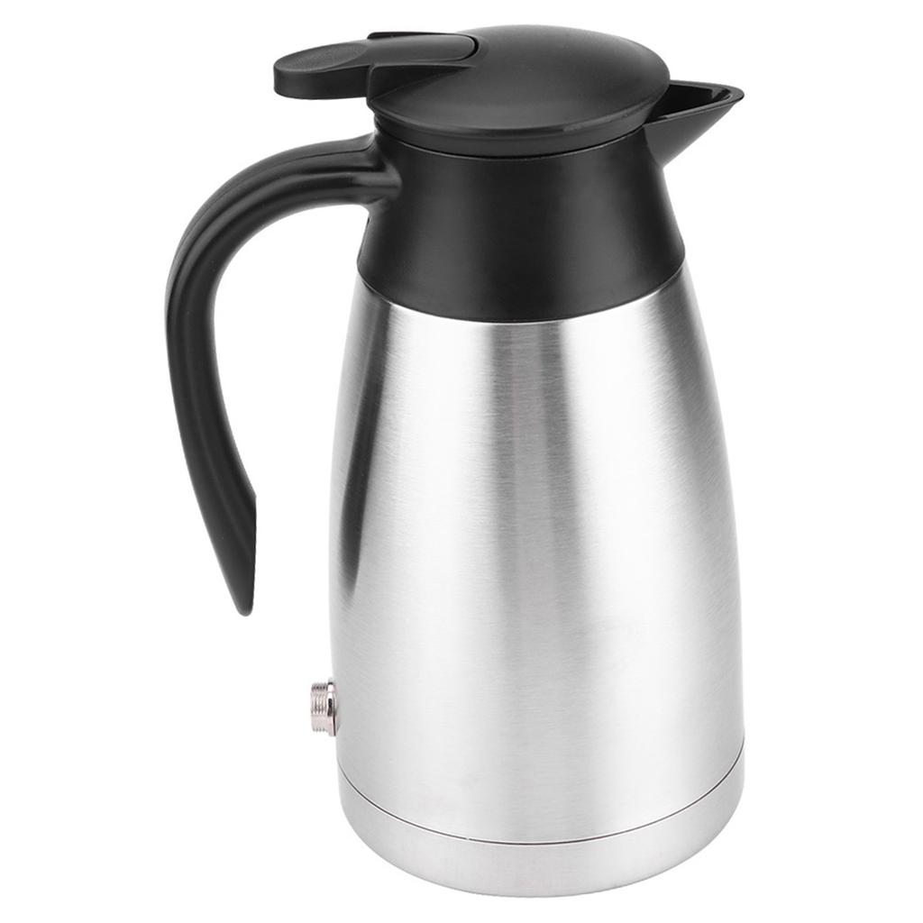1000ML 12V24V Stainless Steel Electric In Car Kettle Travel Thermoses Heating Water Bottle