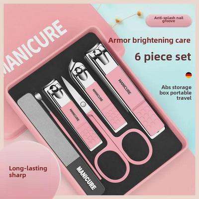 Set de Manicura Avanzado Anti-Salpicaduras con Cortauñas y Horquilla para Cutículas