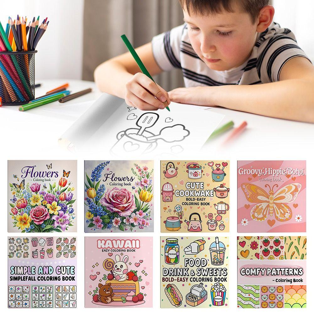 Stress Relief Graffiti Painting Book Educational Paperback Cute Doodles Book  for Adults And Teens