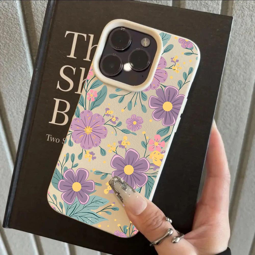 

Dreamy Cool Flower Lily Luxury Lichee leather pattern Phone Case For Samsung S26 S25 S24 S23 S22 S21 S20 S10 Plus FE Ultra 4G 5G Samsung S22 Ultra 5G