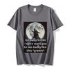 Go Away Kitten Alpha Werewolf TShirt Mens Womens Gothic Vintage Short Sleeve TShirts High Quality Fashion Oversized T Shirts