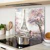 Decorative Glass Cutting and Serving Board Eiffel Tower Paris 60X52 Cm