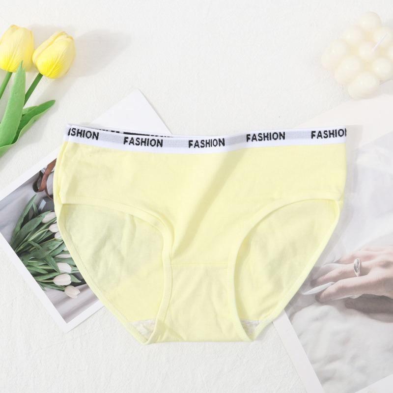 (5pcs /set) Teenagers Young Girl & Ladies Cute Briefs Girl Cotton Mid-rise Underwear Panties