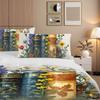 3-Piece Bedding Pillowcase Quilt Cover Set Retro Style Decorative Book Pattern 2D Digital Printing For Bedroom Dormitory Decor