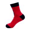 Meias Médias Masculinas Sinacova, Tamanho 25-27cm, Solado Felpudo, Meias Curtas para Tênis, Casuais, Meias com Logo, 24277460 (Vermelho)