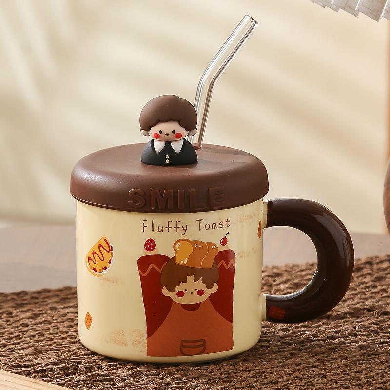 

Ретро Кружка для мальчиков и девочек Керамическая Парная Чашка для воды Пара Украшение Дом Офис Чашка для кофе Сувенир 401-500ml