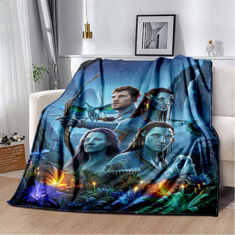 Fantasy Jungle Alien Art Bed Blanket, Lightweight Fleece Blanket