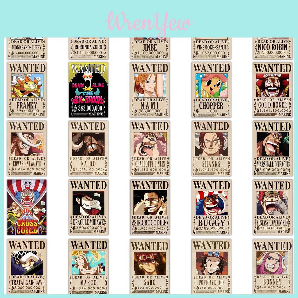 50 Pack One Piece Pirate Poster Stickers Colorful Graffiti Cartoon Decor For Fans